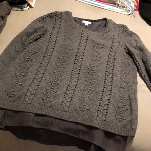 Grey Garnet Hill sweater